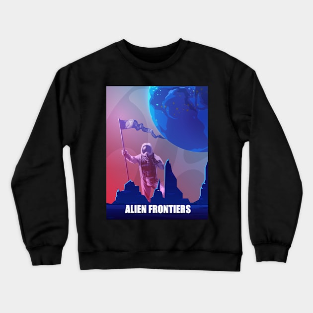 Alien Frontiers - Board Games Design - Movie Poster Style - Board Game Art (Authorised) Crewneck Sweatshirt by MeepleDesign